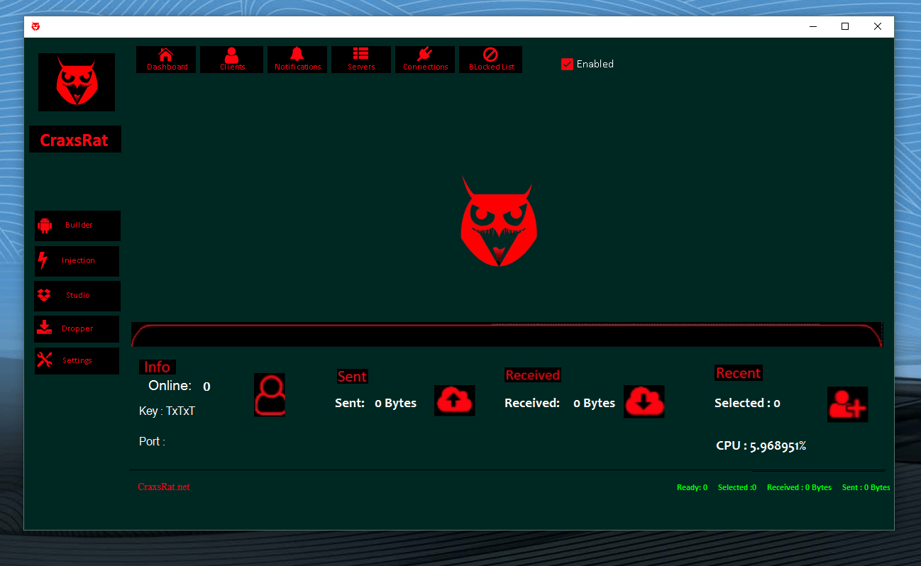 CraxsRat V8.0 trojan