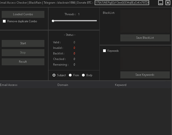 EMail Access Checker