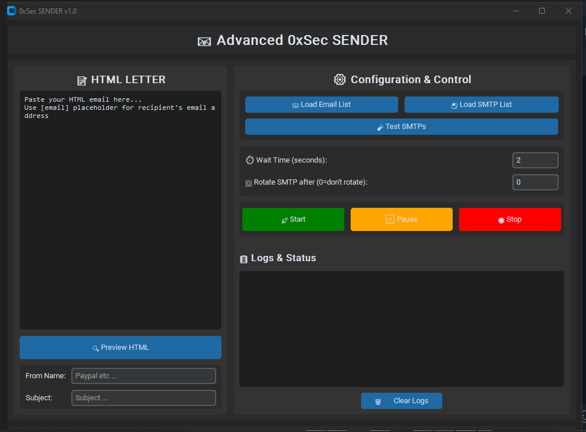 SENDER V1.0 Spammer SMTP