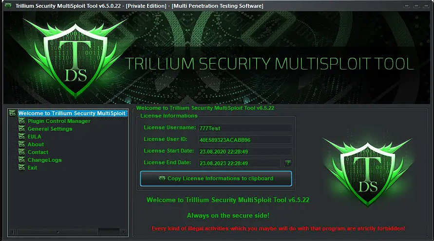 Trillium Security MultiSploit Tool v6.5.21 Full exploit tool