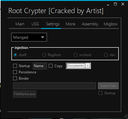Root Crypter image 2  - Crypter trojan Tool