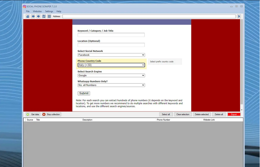 Social Phone Scraper 2026