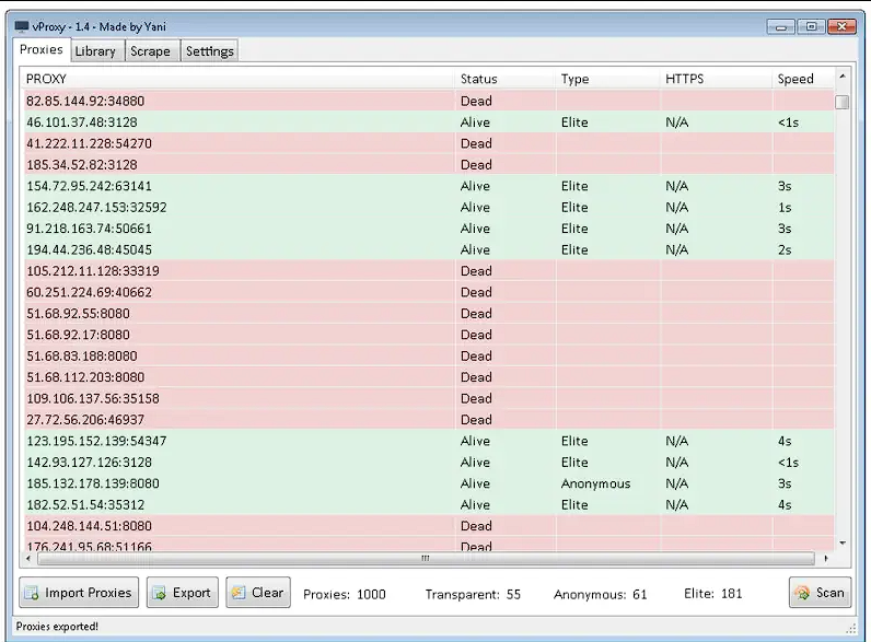 vProxy v1.4 scanner
