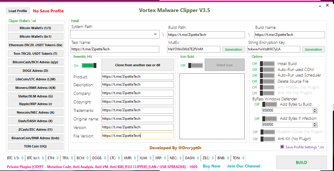 Vortex Malware Clipper v3.5 2025