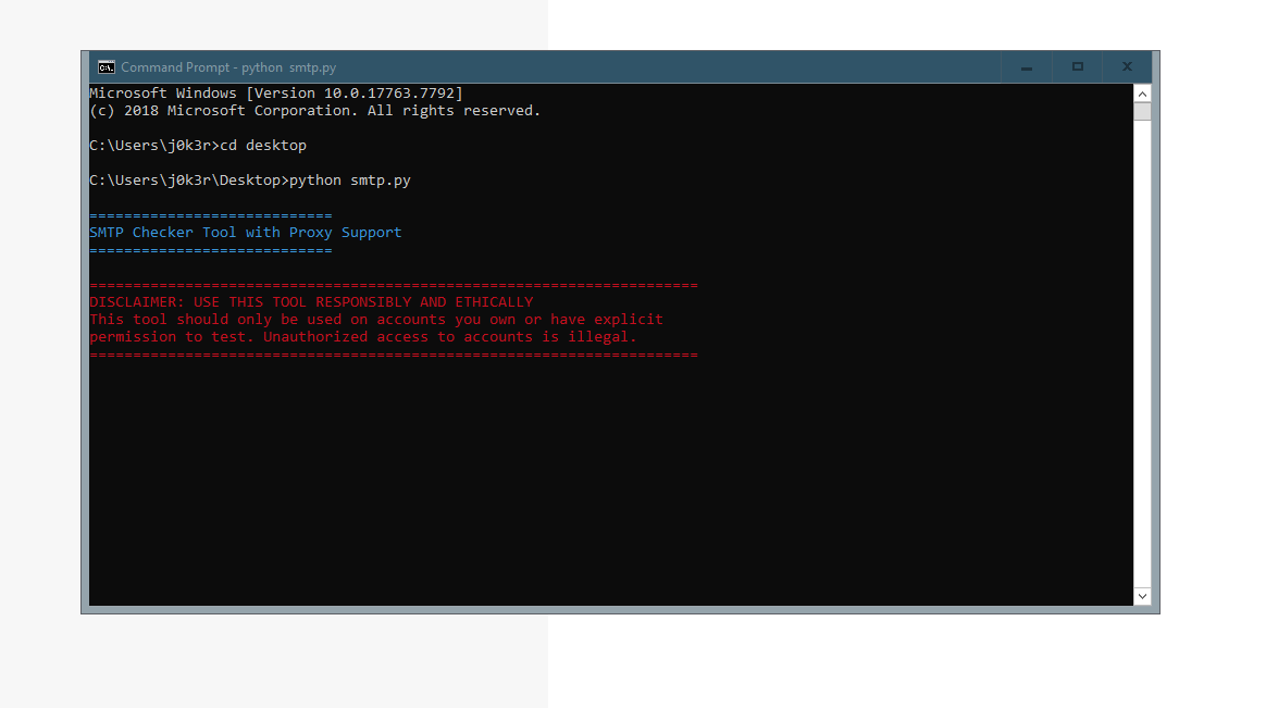 SMTP Python Checker Tool with Proxy Support