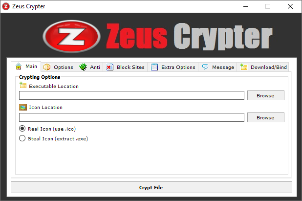 Zeus crypter FUD